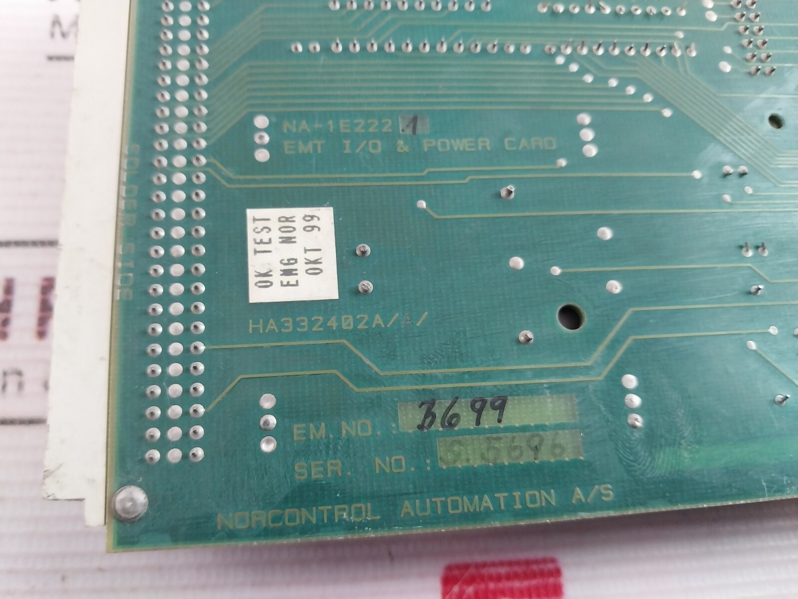 Norcontrol EMT I/O & Power Card NA-1E222.1