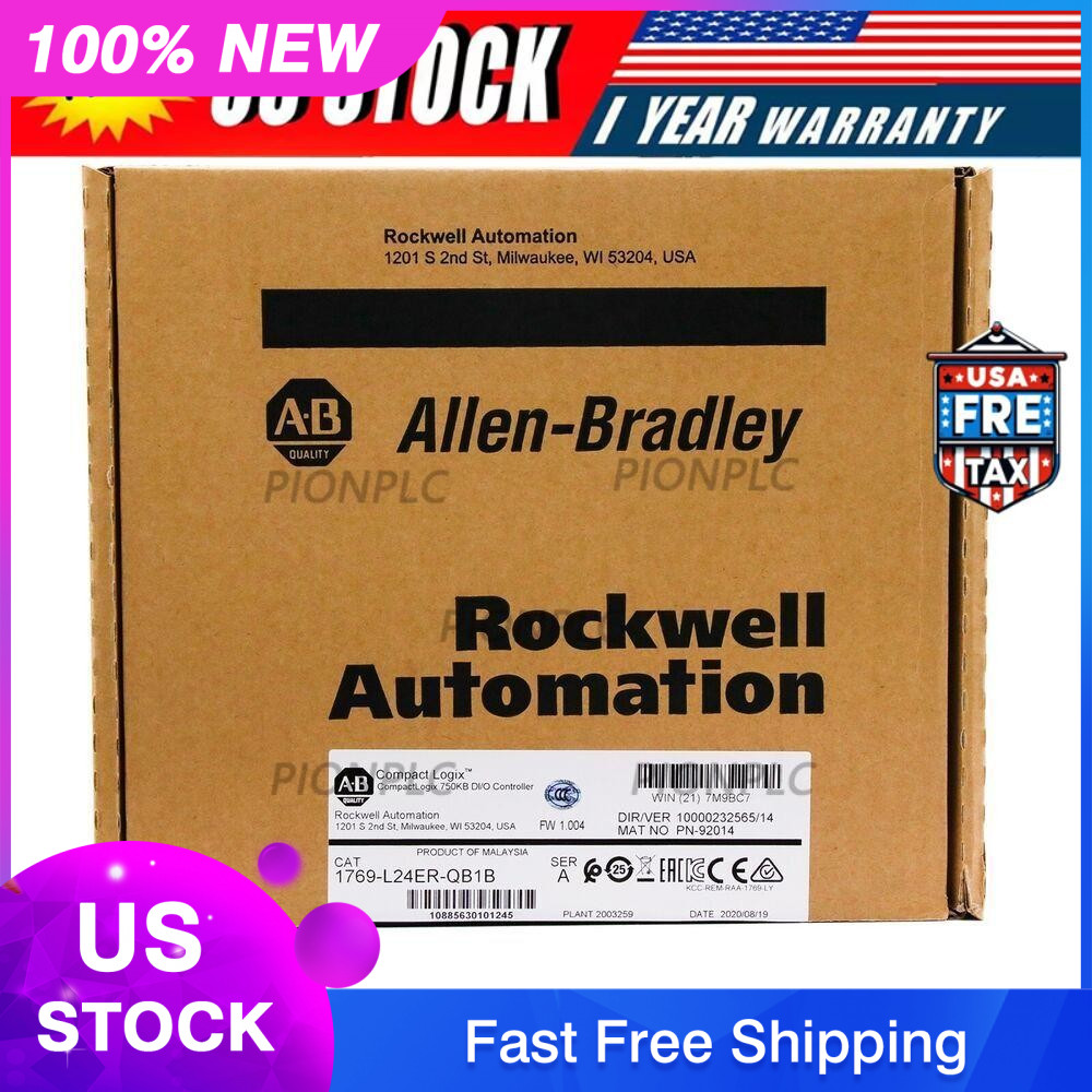Allen-Bradley CompactLogix 1769-L24ER-QB1B 750KB DI/O Controller 1769L24ERQB1B