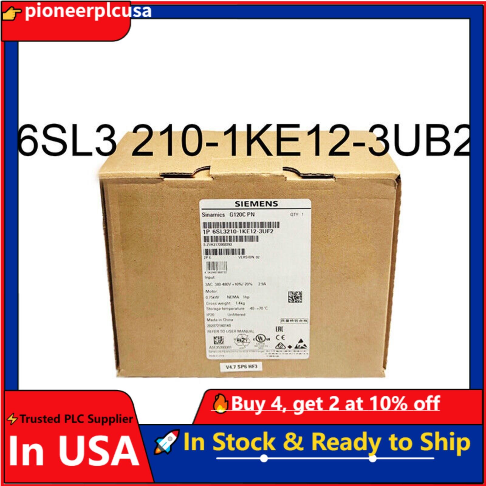 New Siemens G120C RATED POWER 0,75KW 6SL3210-1KE12-3UB2 6SL3 210-1KE12-3UB2