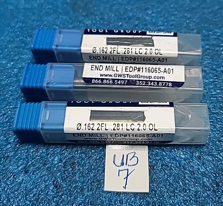 GW .162 2FL .281 LC 2.0 END MILL 3PCS