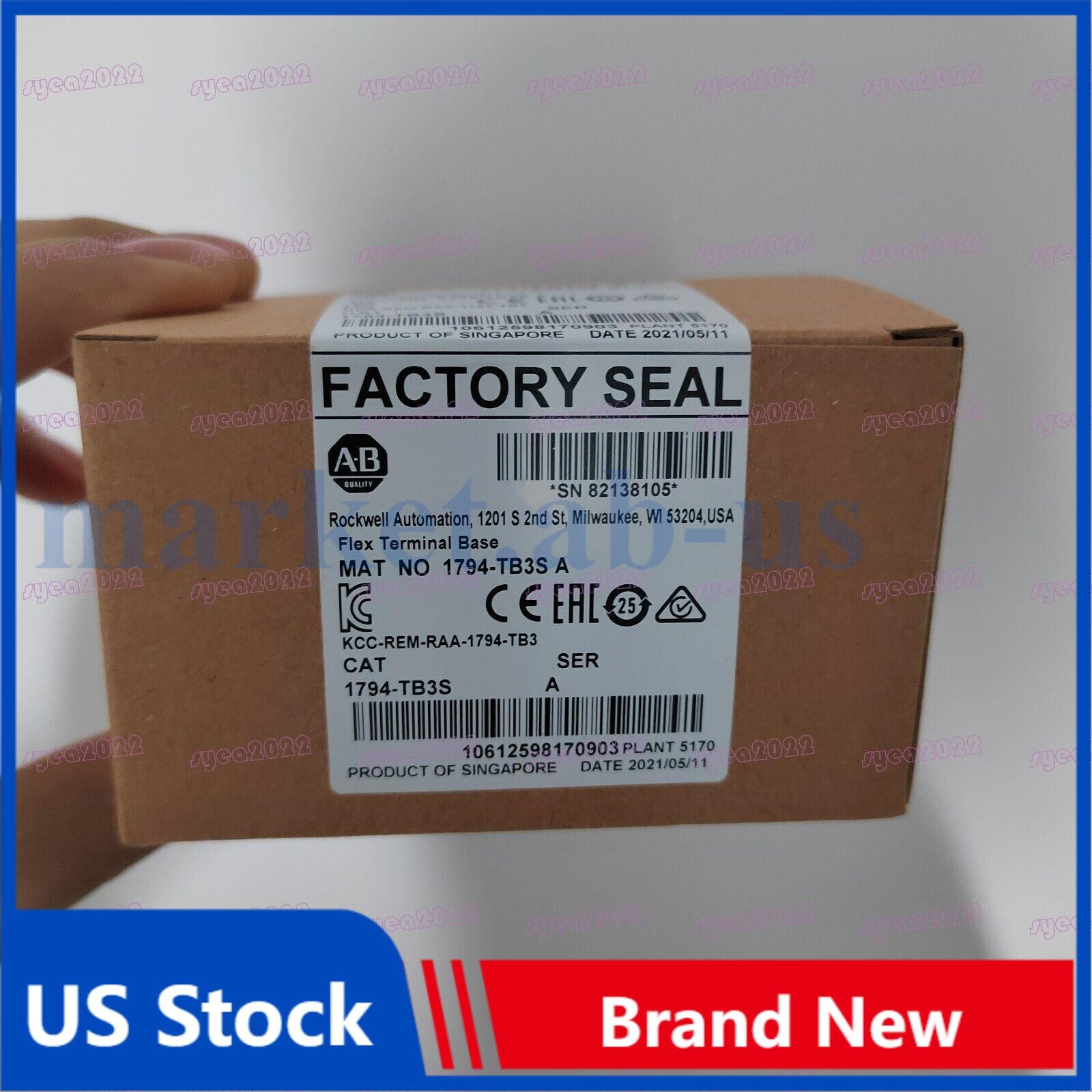 New AB 1794-TB3S SER A FLEX I/O Terminal Base Unit 1794TB3S US Free Tax