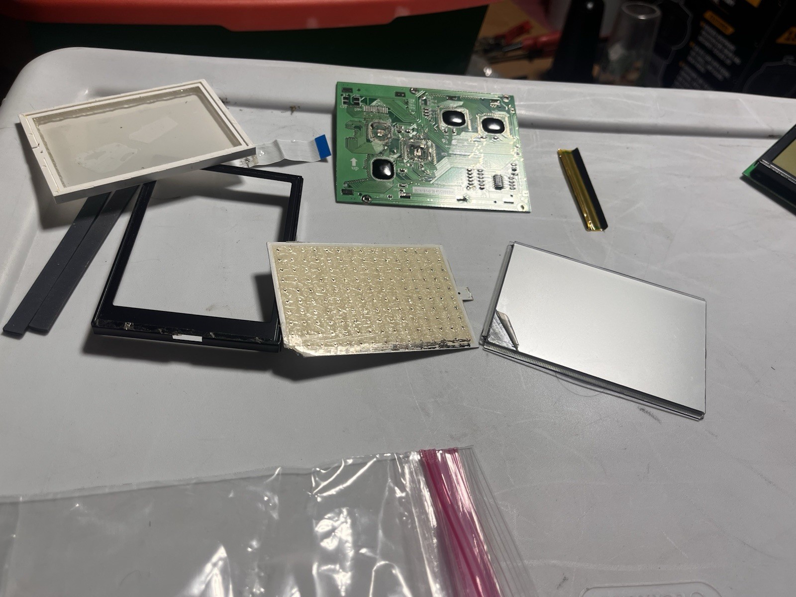 Vintage TFT Display Panel assembly with PCB board, gold plated display backplane