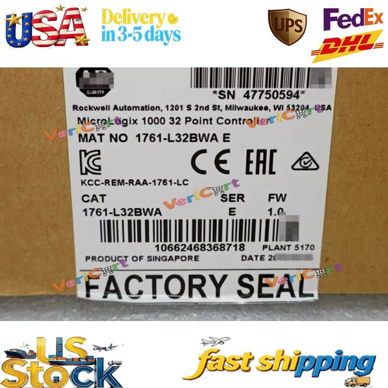 Allen-Bradley 1761-L32BWA MicroLogix1000 32 Point Controller US Free Tax
