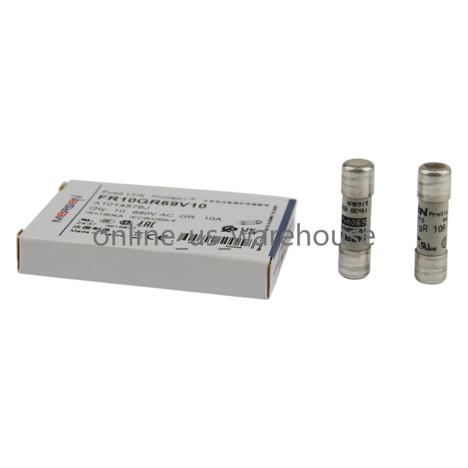 10PCS Brand New MERSEN FR10GR69V10 Fuse Link Protistor 10A 690VAC – US Stock