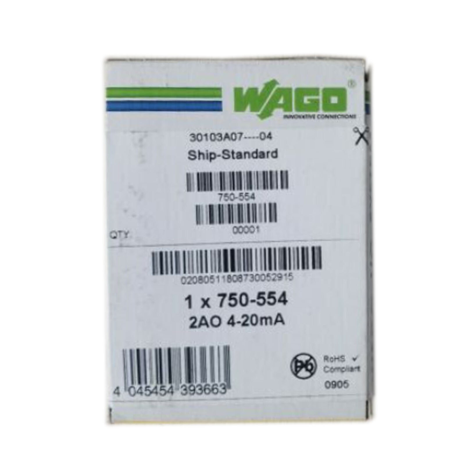 New Wago 750-554 Analog Output Module 750554