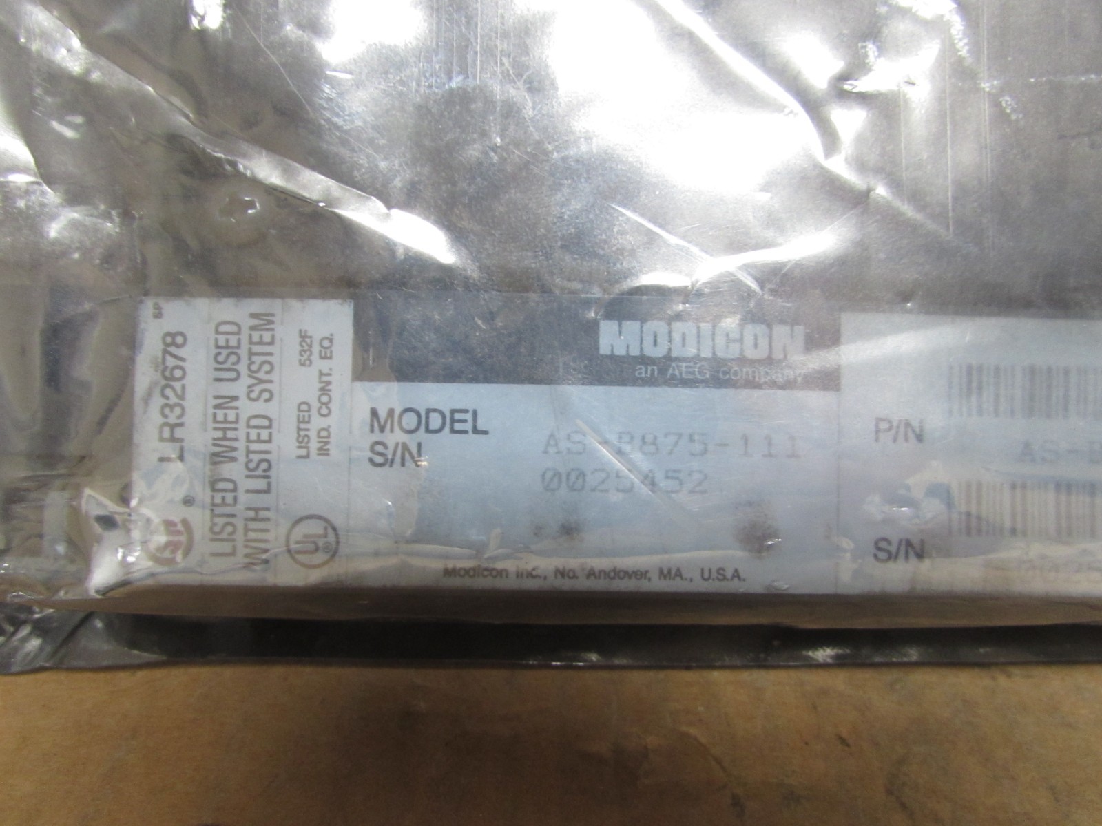 MODICON ASB875111ANALOG INPUT MODULE CONTROL ( NEW IN PACKAGE ) ***MAKE OFFER***