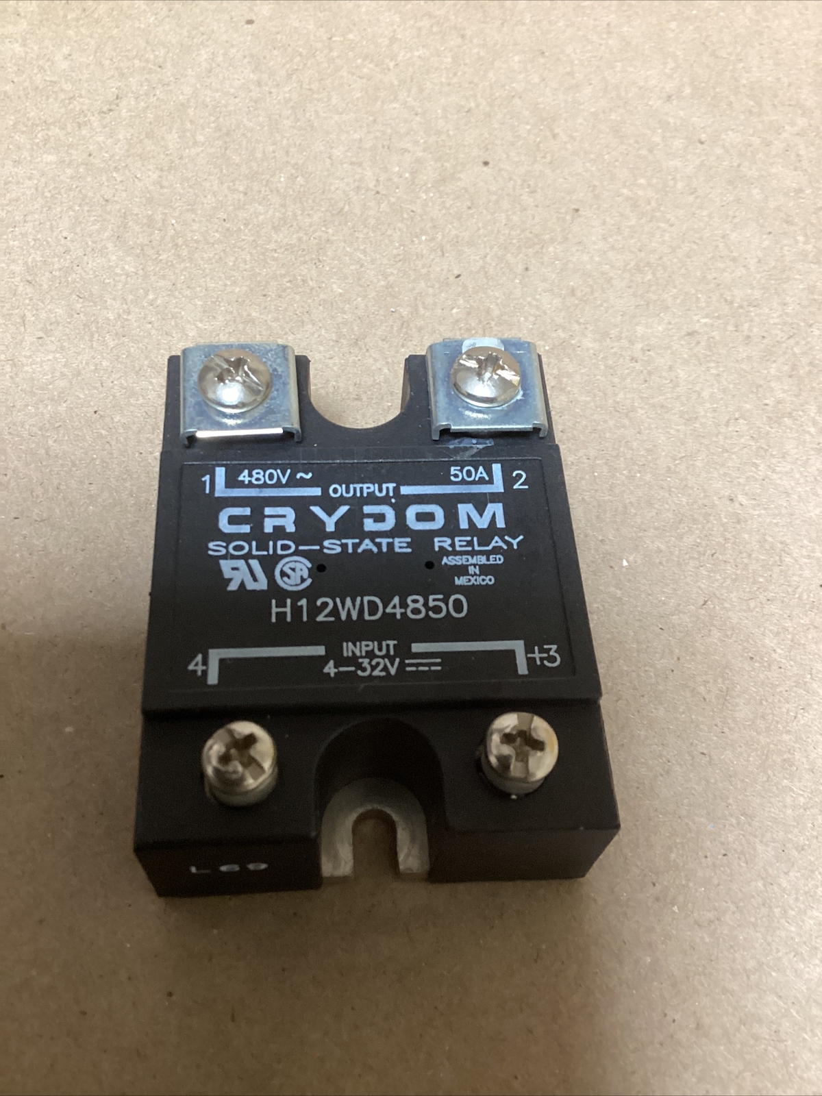 CRYDOM H12WD4850 SOLID STATE RELAY 480 VAC 50 AMP 4-32 VDC#271PT64FML