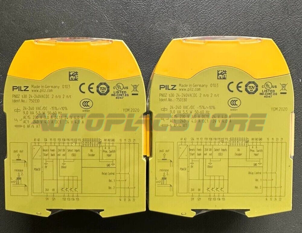 1PCS PILZ 750330 PNOZ s30 24-240VACDC 2 n/o 2 n/c Safety Relay~