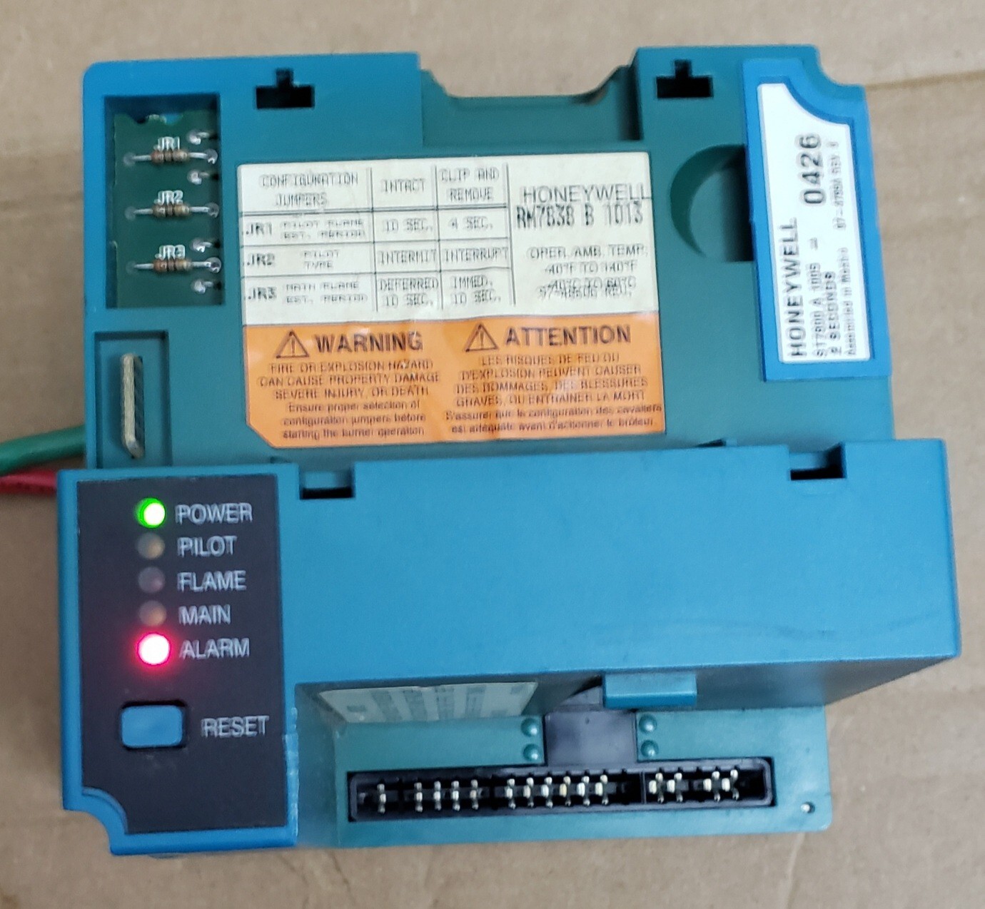💥TESTED💥HONEYWELL RM7838B1013/ RM7838 B 1013 W/ ST7800A1005 Burner Control