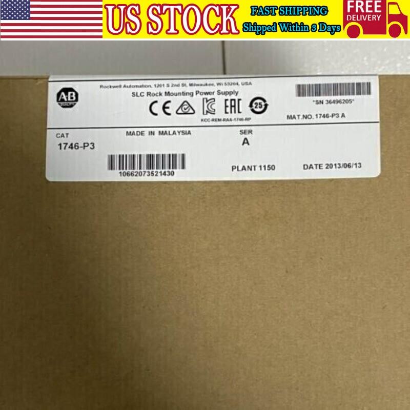 New Factory Sealed AB 1746-P3 SLC 500 Power Supply Module 1746P3 US Free Tax