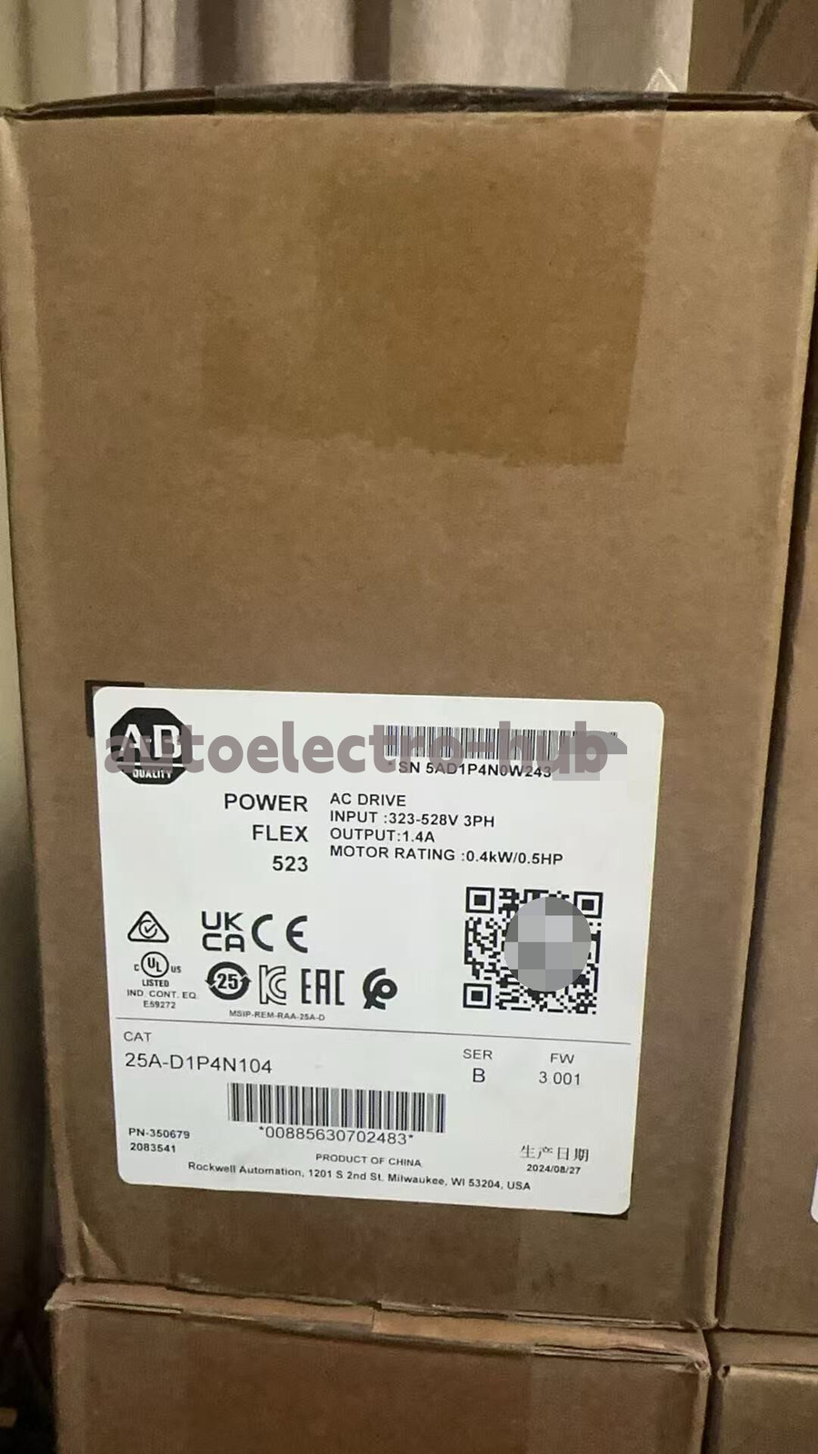 1PCS 25A-D1P4N104 AB SER B Brand New via DHL or Fedex