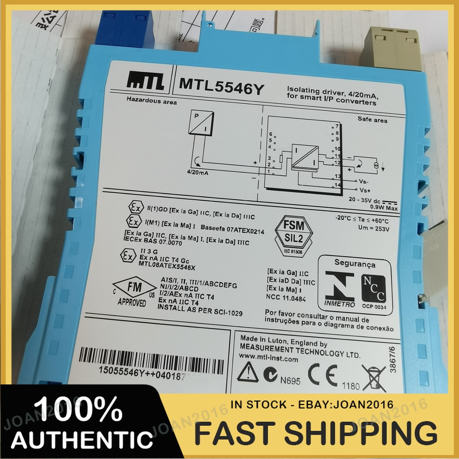 Eaton New MTL5546Y isolating driver