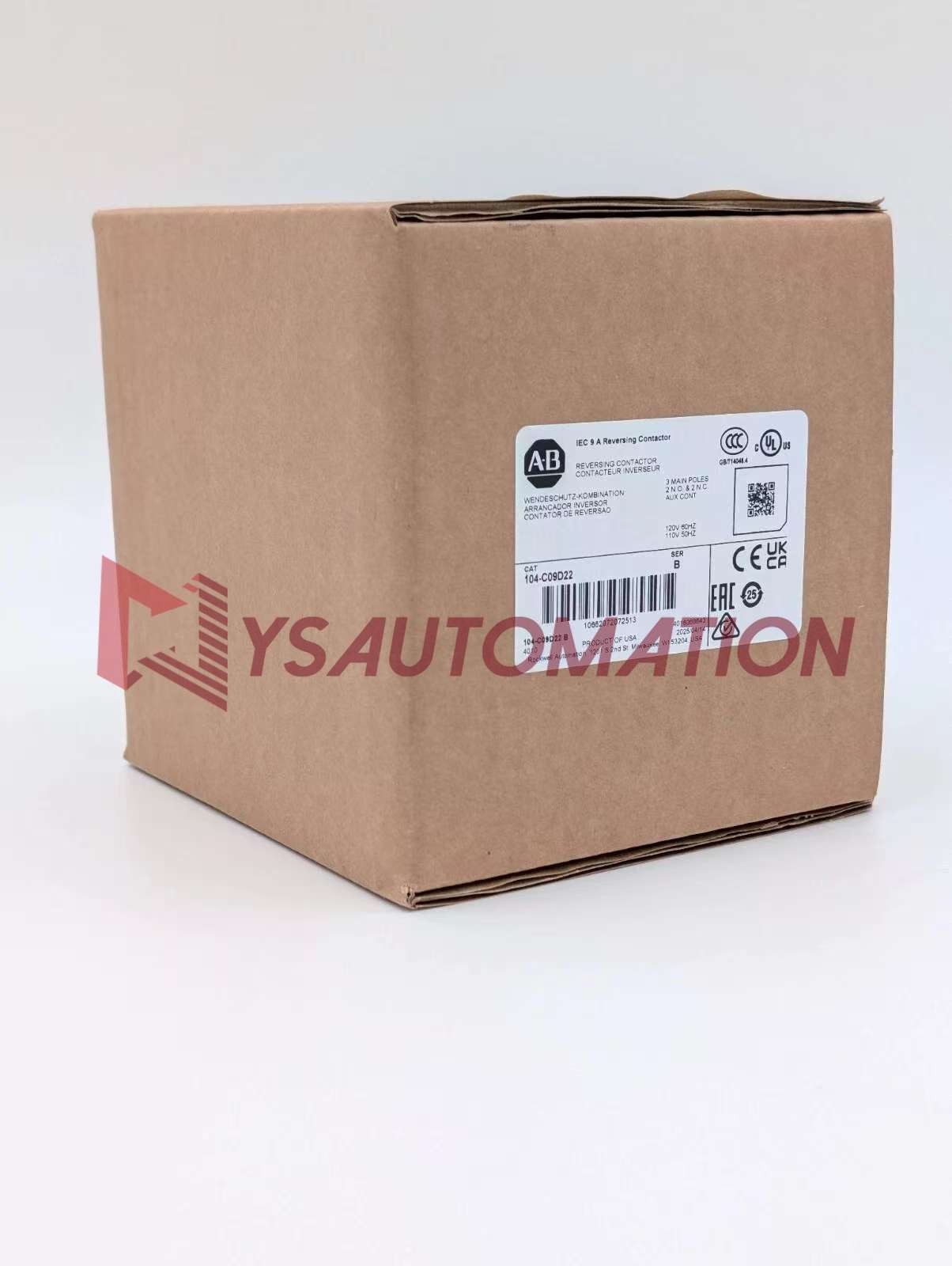 NEW Allen Bradley 104-C09D22 9A 110V 50Hz/120V 60Hz Reversing Contactor