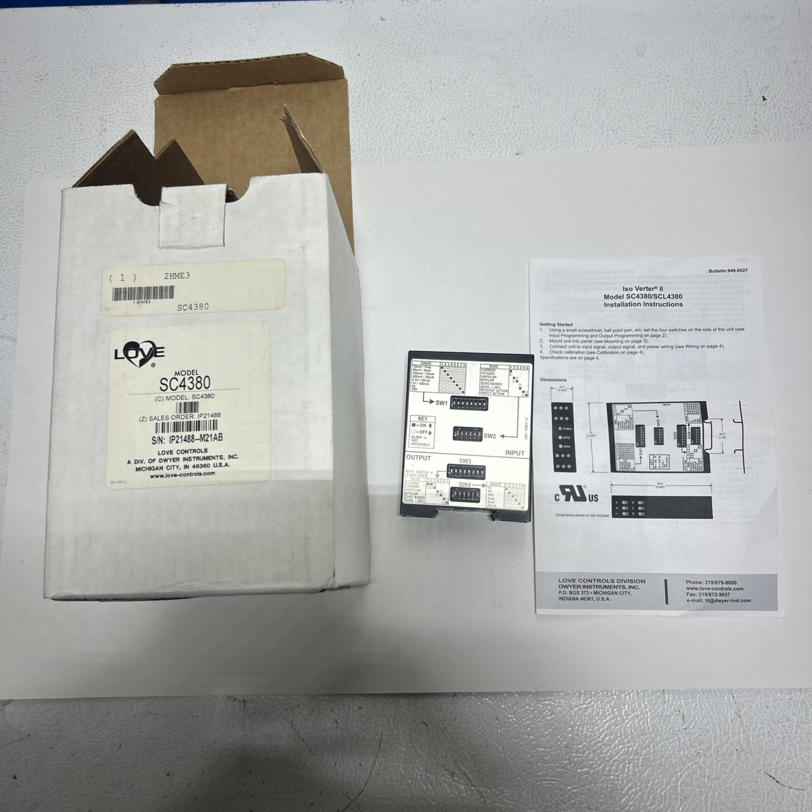 Love Controller SC4380 Process Signal Converter, Used
