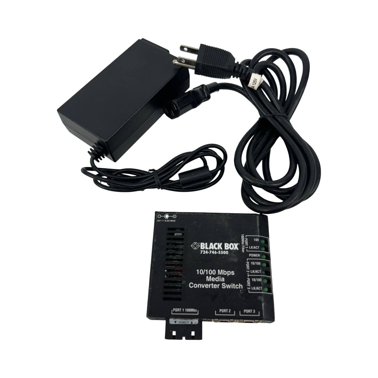 BLACK BOX HARDENED LBH100A-SC 10/100 Media Converter Switch