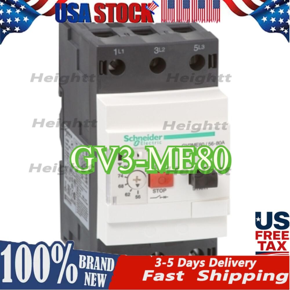 New Schneider GV3-ME80 Motor Circuit Breaker 56-80A GV3ME80 Free Shipping