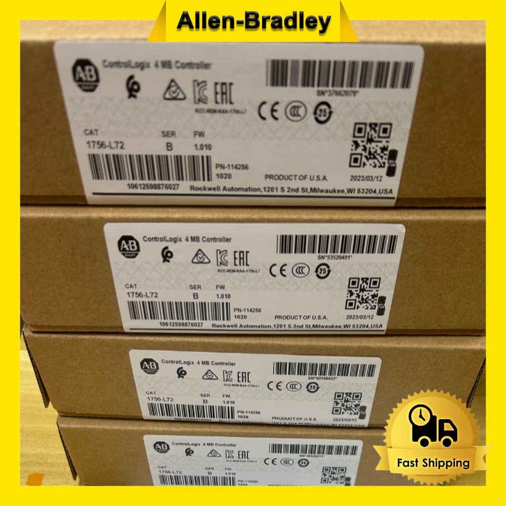 NEW PLC 1756-L72 ControlLogix 4MB Controller Factory Sealed AB 1756 L72