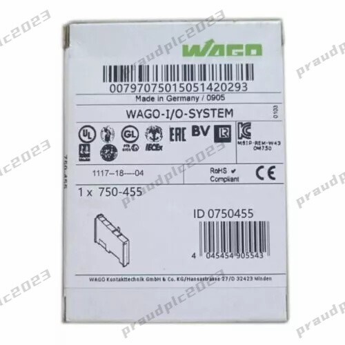 New in Box WAGO 750-455 4-Channel Analog Input PLC Module 750-455 750-455