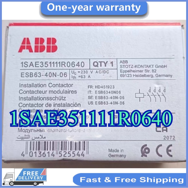 1SAE351111R0640 1PCS Brand New ABB ESB63-40N-06 230V Contactor Fast delivery