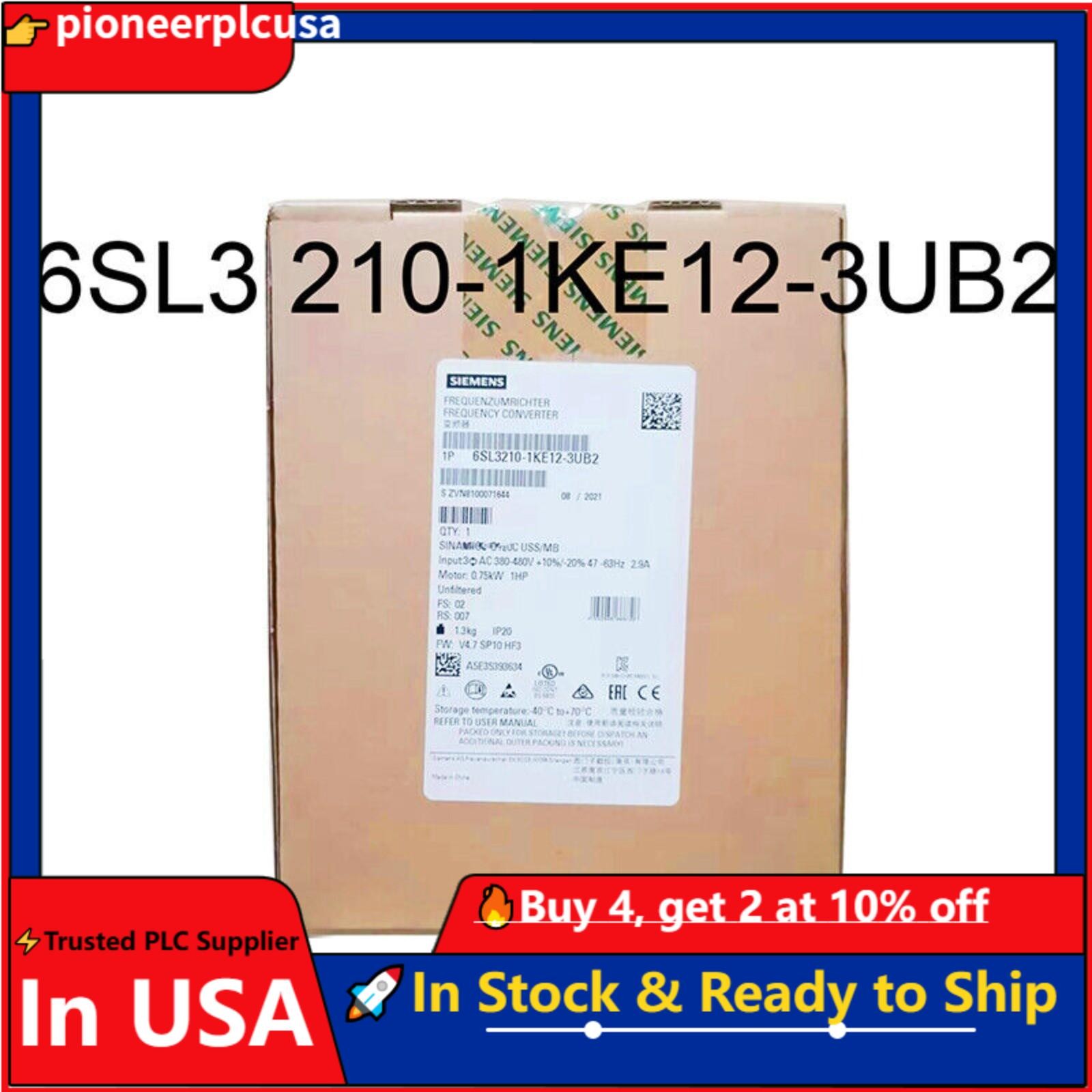 New Siemens 6SL3210-1KE12-3UB2 G120C RATED POWER 0,75KW 6SL3 210-1KE12-3UB2