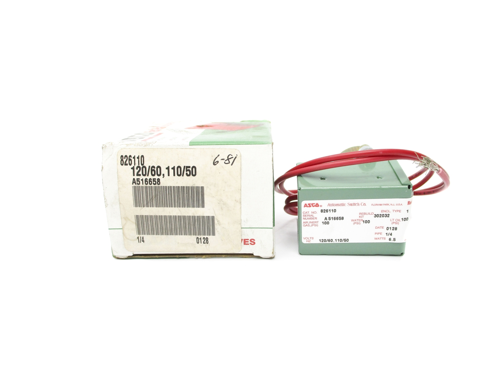 ASCO 826110 110/120V 100PSI NSMP