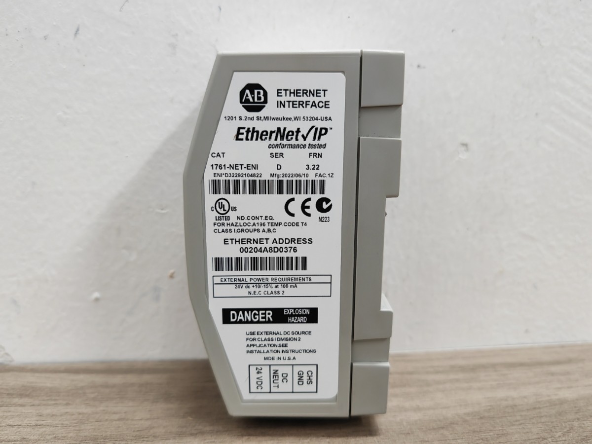 Brand New Allen Bradley 1761-NET-ENI /D MicroLogix and SLC Communication Adaptor