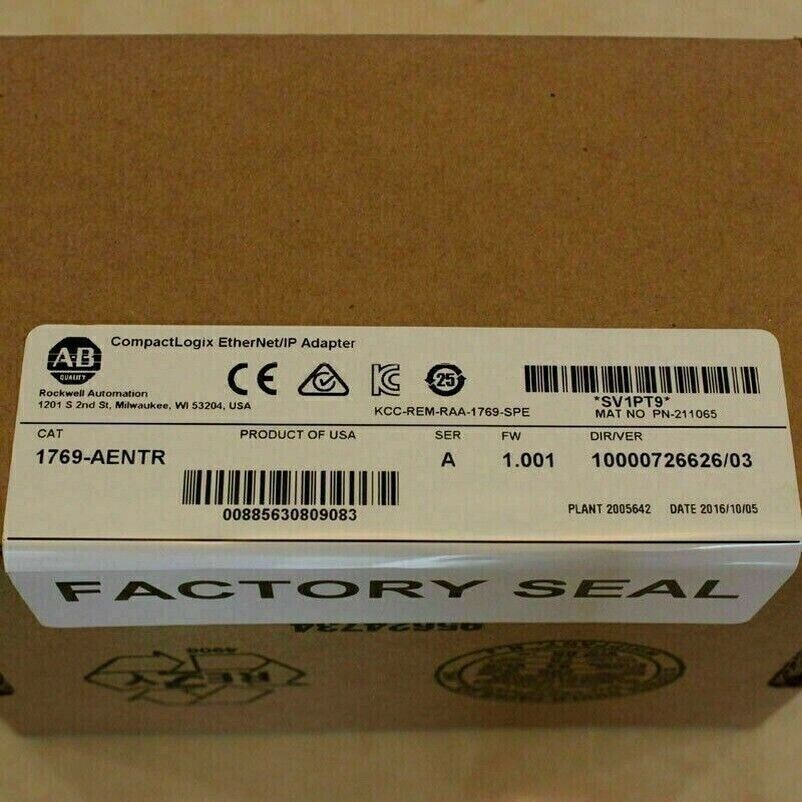 New AB 1769-AENTR Compactlogix Ethernet/IP Adapter 1769AENTR US Free Tax