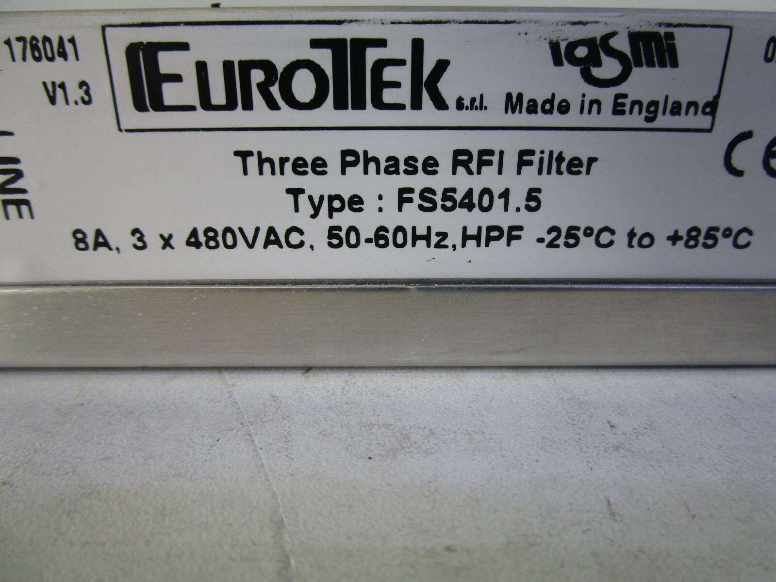 EUROTEK FS5401.5 THREE PHASE RFI FILTER – USED – FREE SHIPPING