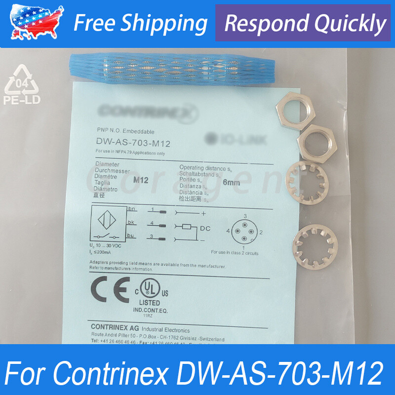 New Proximity Switch Sensor For Contrinex DW-AS-703-M12 10-30VDC 200mA 6mm