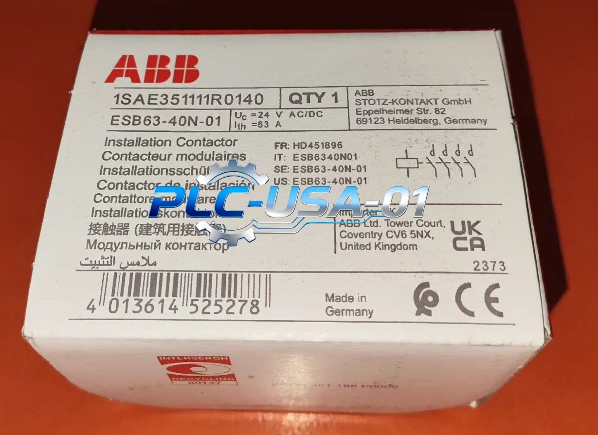 1PCS Brand New ABB ESB63-40N-01 1SAE351111R0140 24V Installation Contactor