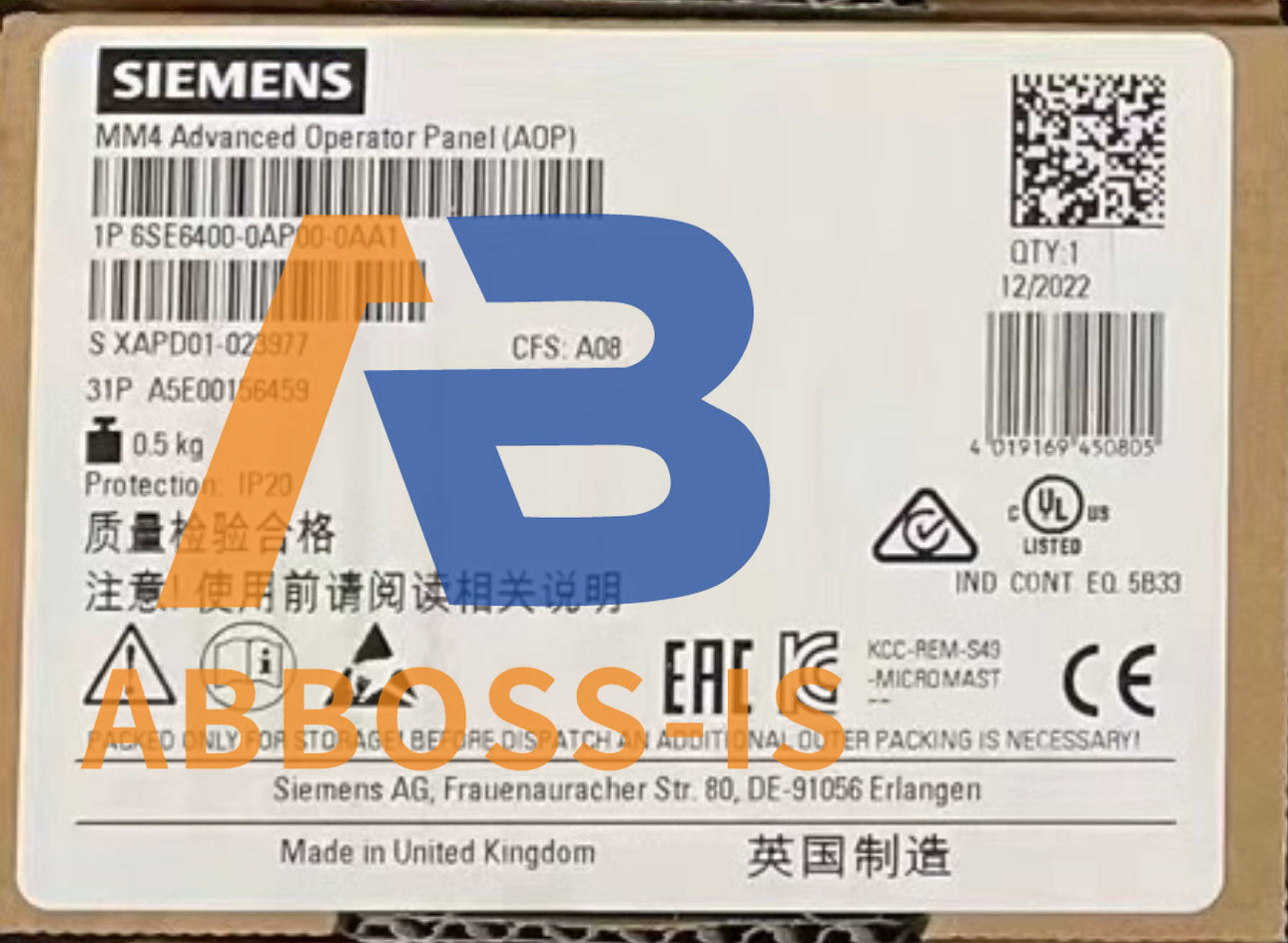 New Siemens 6SE6 400-0AP00-0AA1 6SE6400-0AP00-0AA1 Advanced Operator Panel