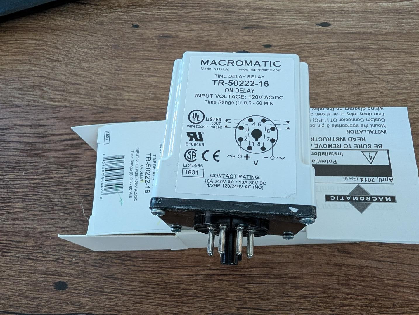 NEW MACROMATIC Time delay relay TR-50222-16 RELAY (b2)