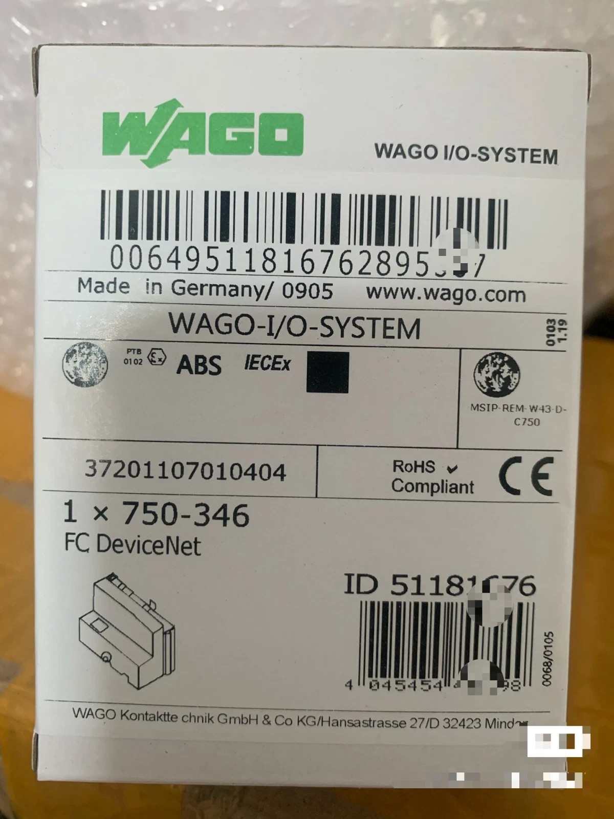 New In Box WAGO 750-346 750-346 PLC Module