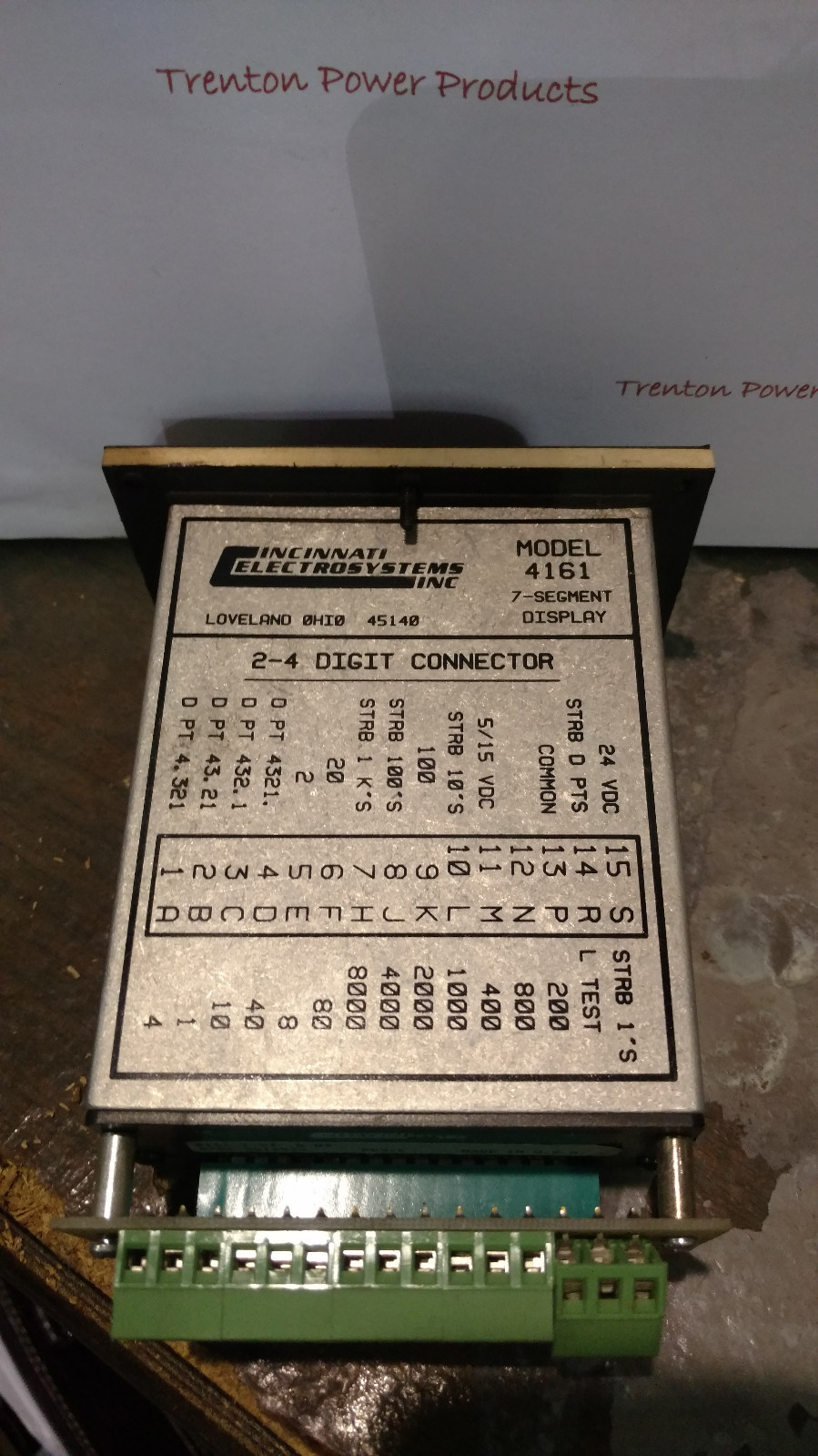CINCINNATI ELECTROSYSTEMS 4161PANEL DISPLAY 41614 (CS084)