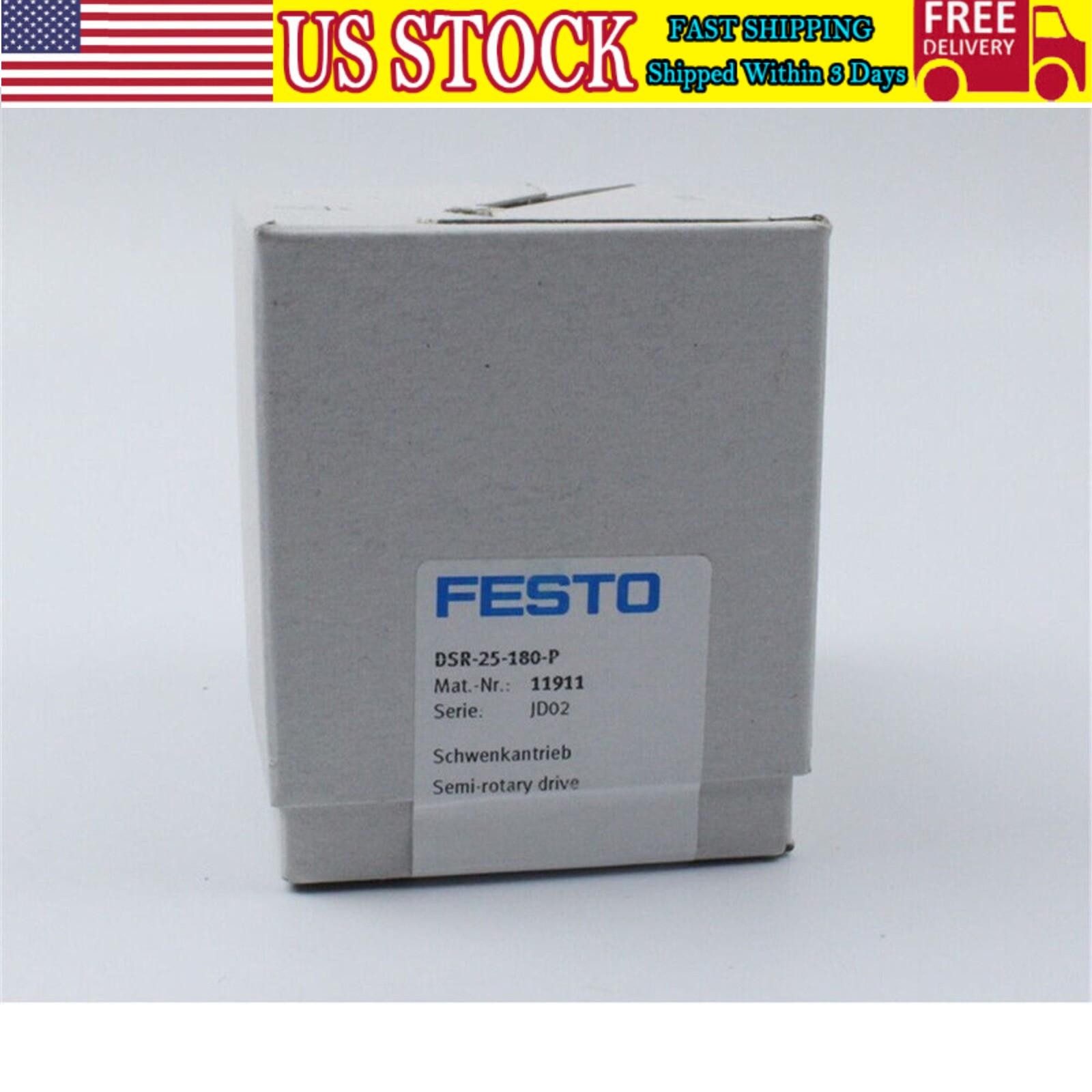 US FREE TAX New Festo DSR-25-180-P 11911 Semi-rotary drive