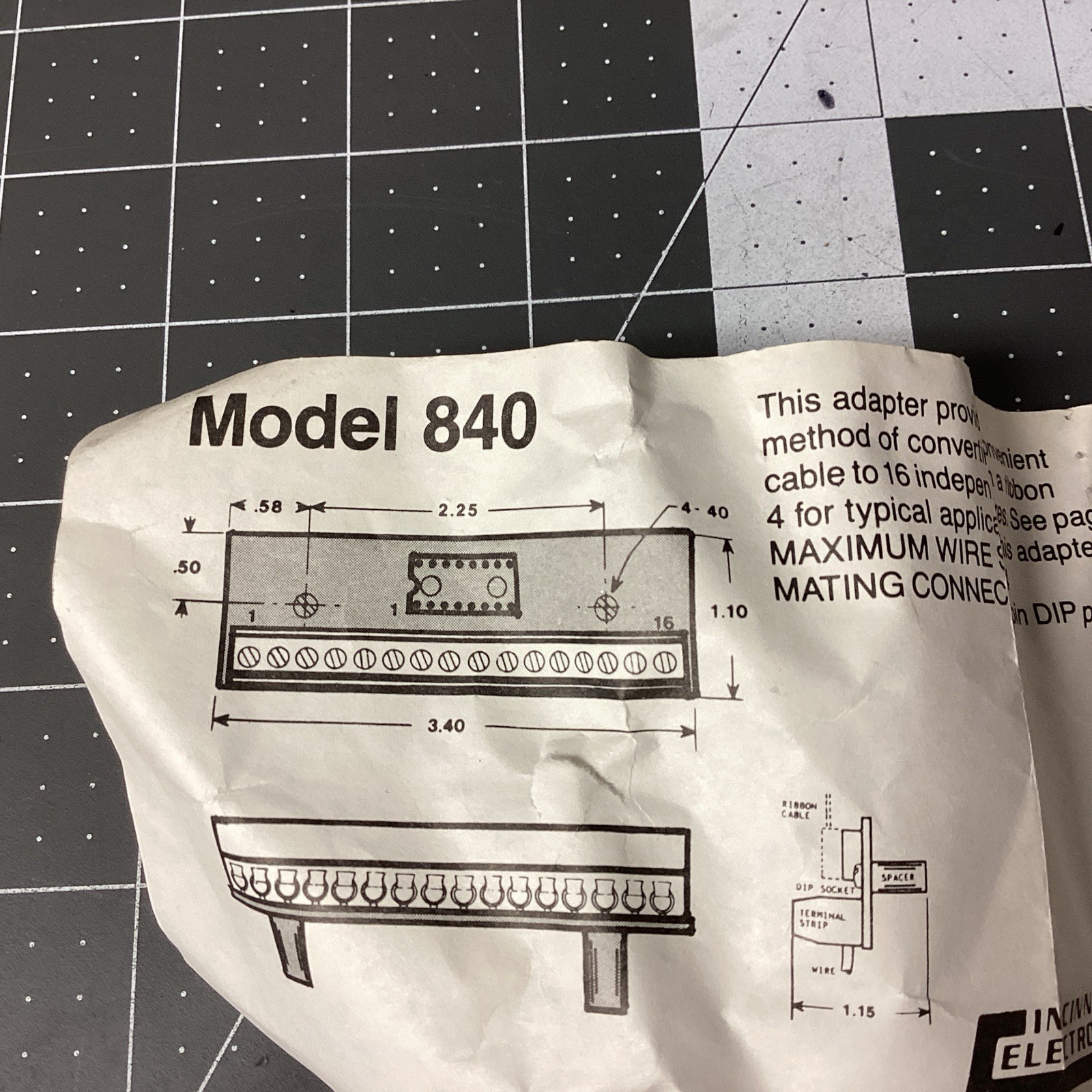 Cincinnati Electrosystems Model 840 Adapter (LPW74O)