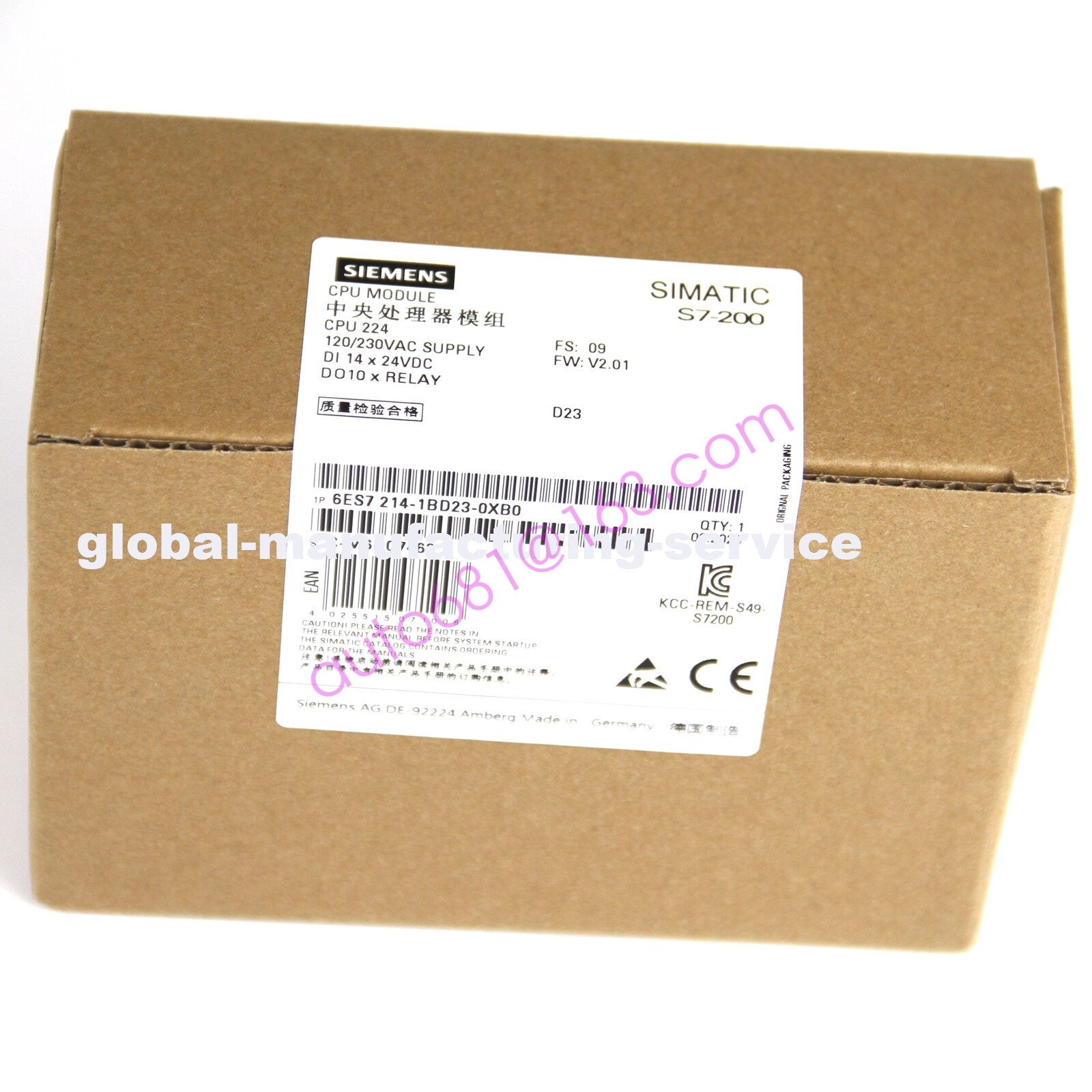 NEW SIEMENS 6ES7 214-1BD23-0XB0 6ES7214-1BD23-0XB0 CPU Module Made In Germany