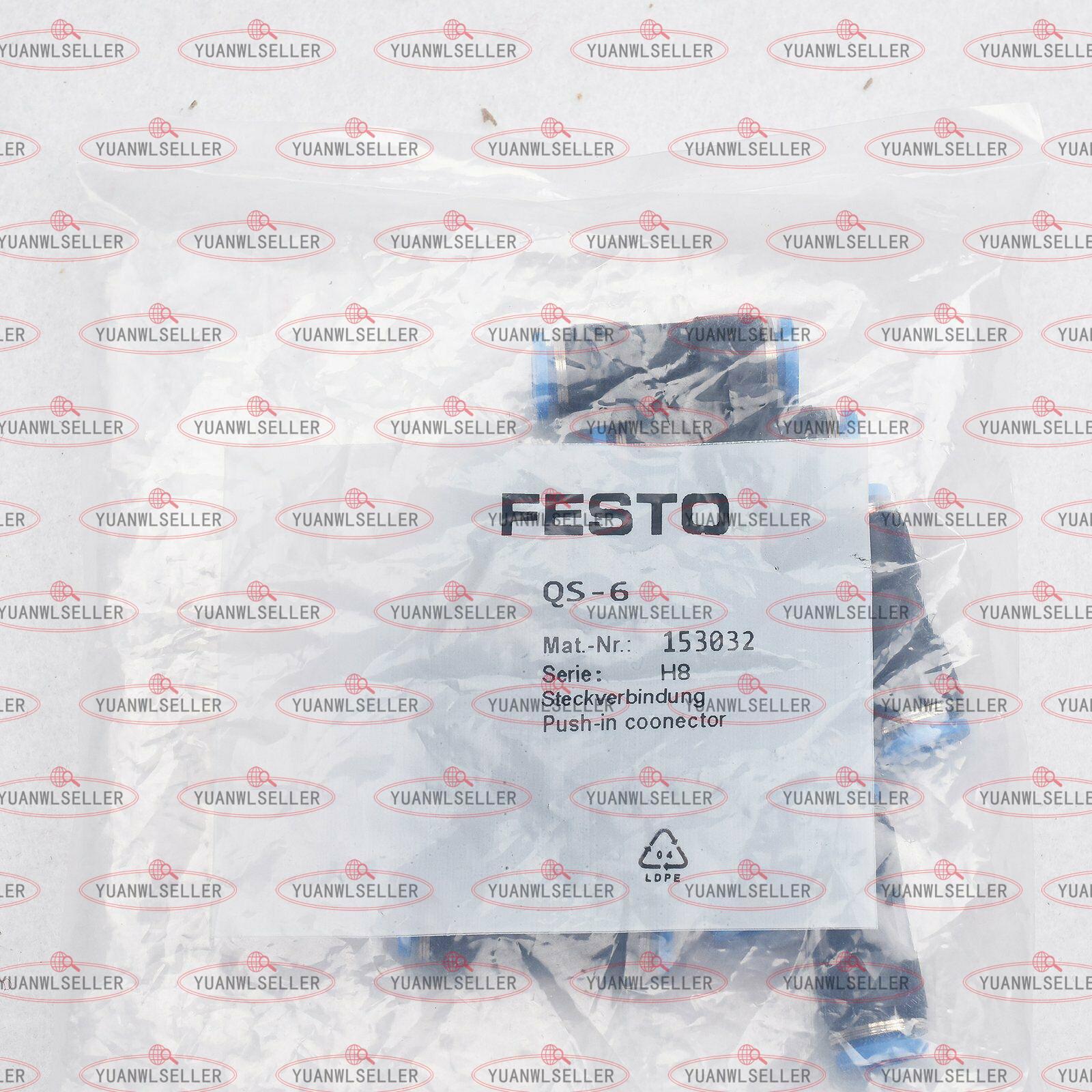 10PCS Festo connector QS-6 153032 New