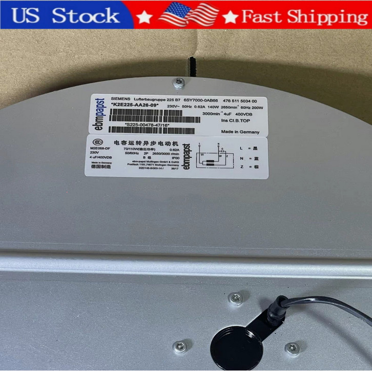 1PCS New EBM K2E225-AA26-09 For Siemens 6SY7000-0AB66 Fan 230V 140/192W
