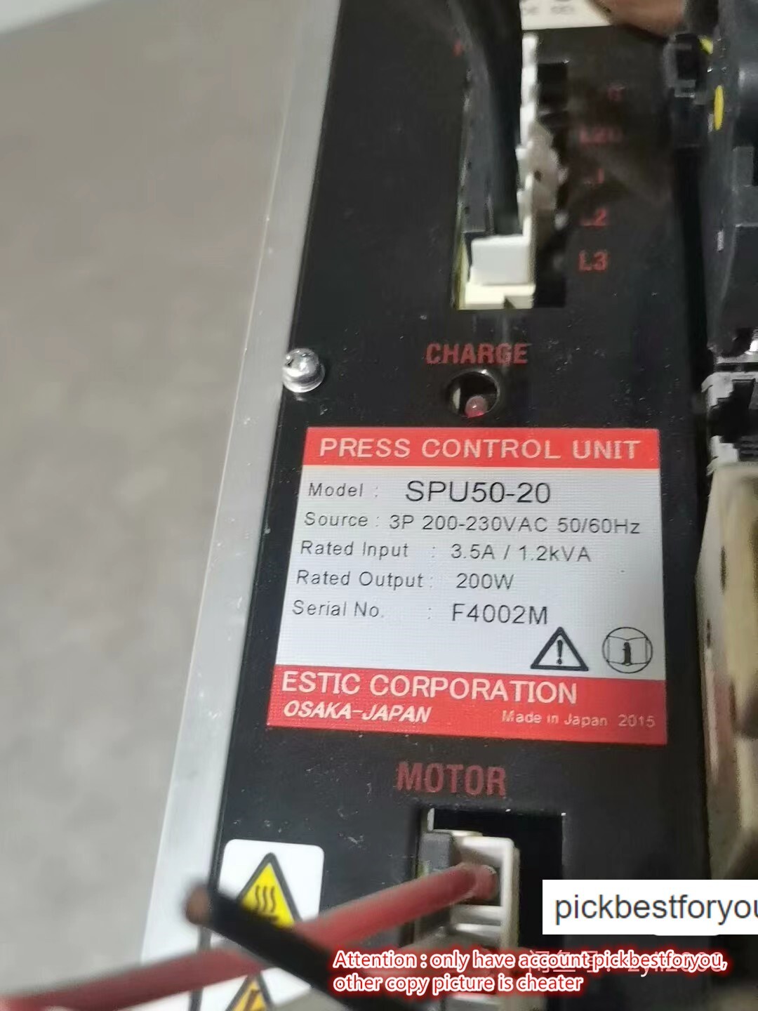 1PC good ESTIC SPU50-20 B60E3-XX-5000 SHIP EXPRESS P6029B YL