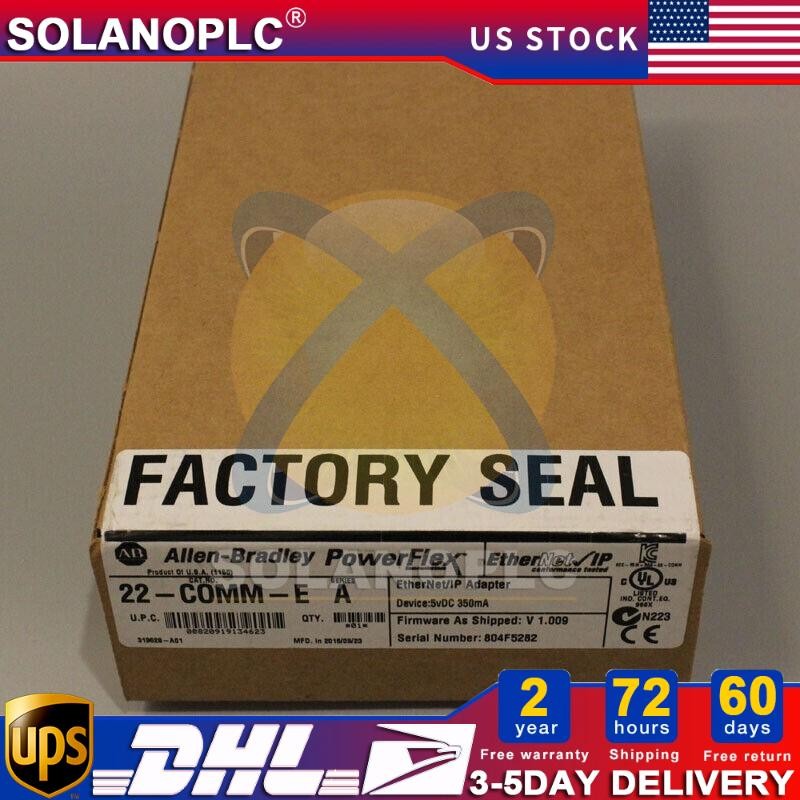 New Factory Sealed Allen-Bradley 22-COMM-E / A Ethernet/IP Comm Adapter 22COMME