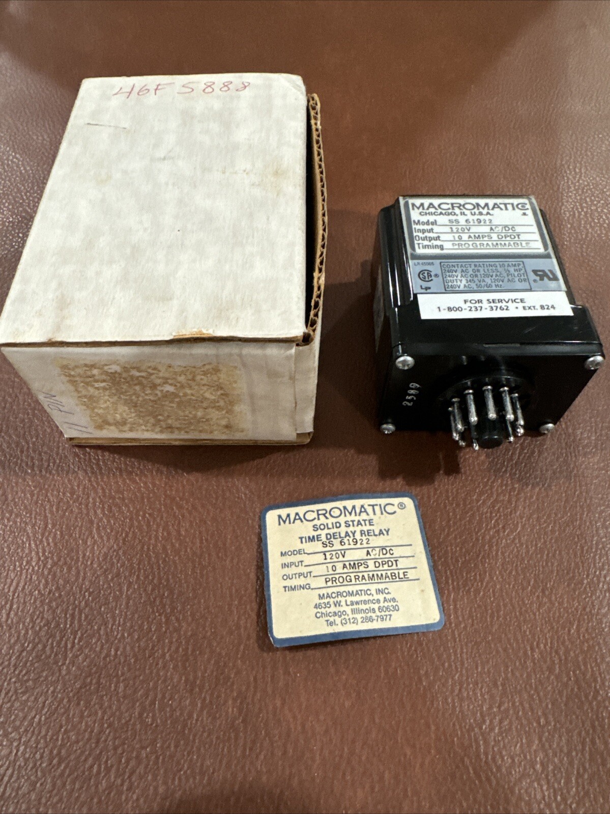 MACROMATIC SS-61922 Solid State TIMER Delay Relay Fuse Programmable #GLB-2-8