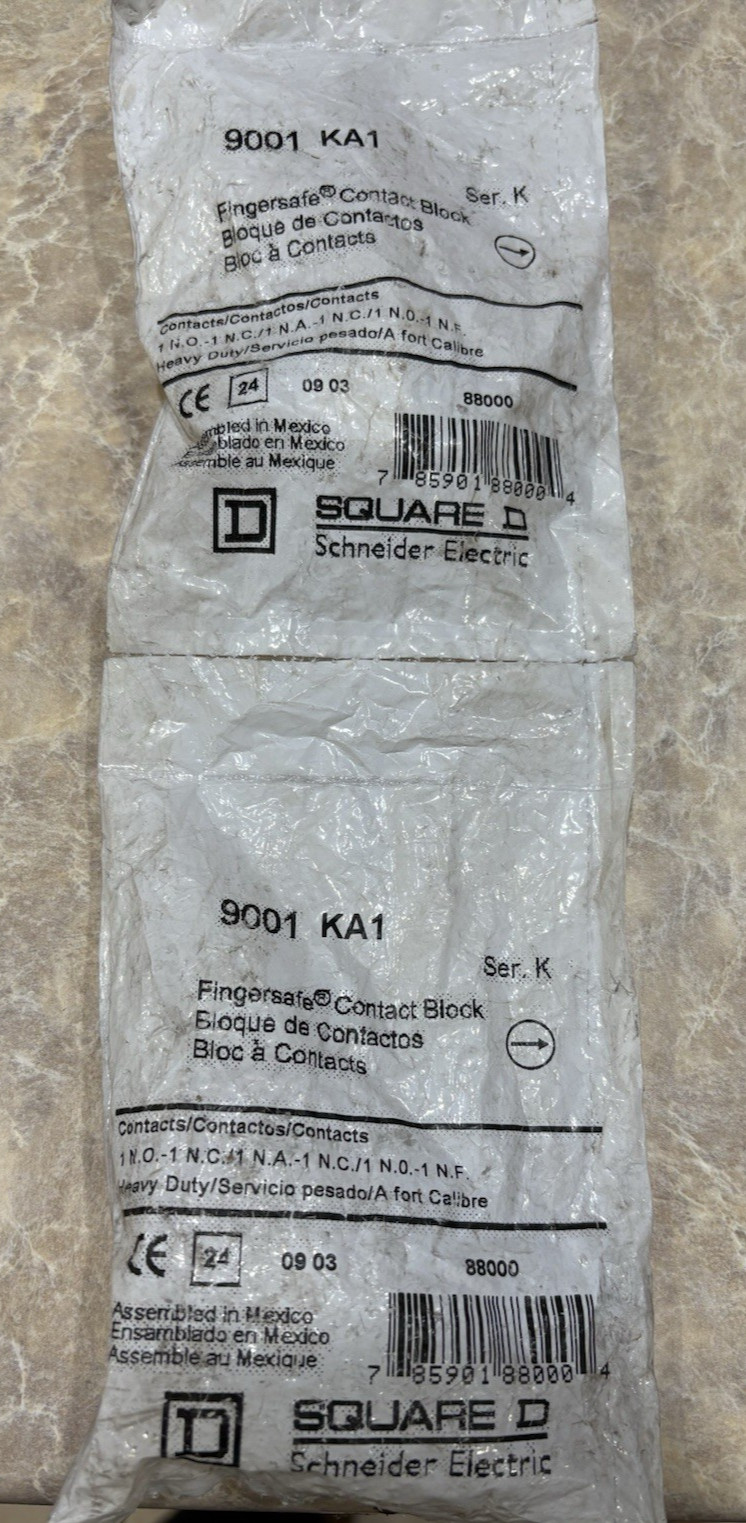 Square D SCHNEIDER ELECTRIC 9001-KA1 Contact Block (Lot of 2) New!!!