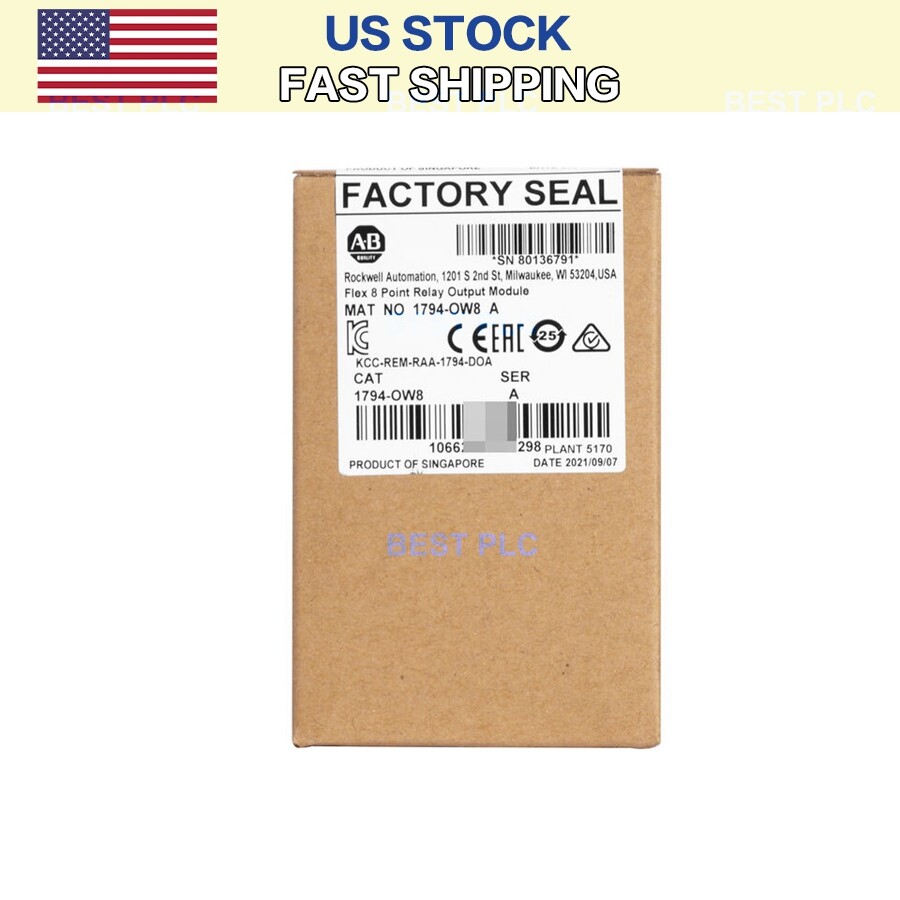 New Factory Sealed AB 1794-OW8 Flex 8 Point Relay Output Module 1794OW8