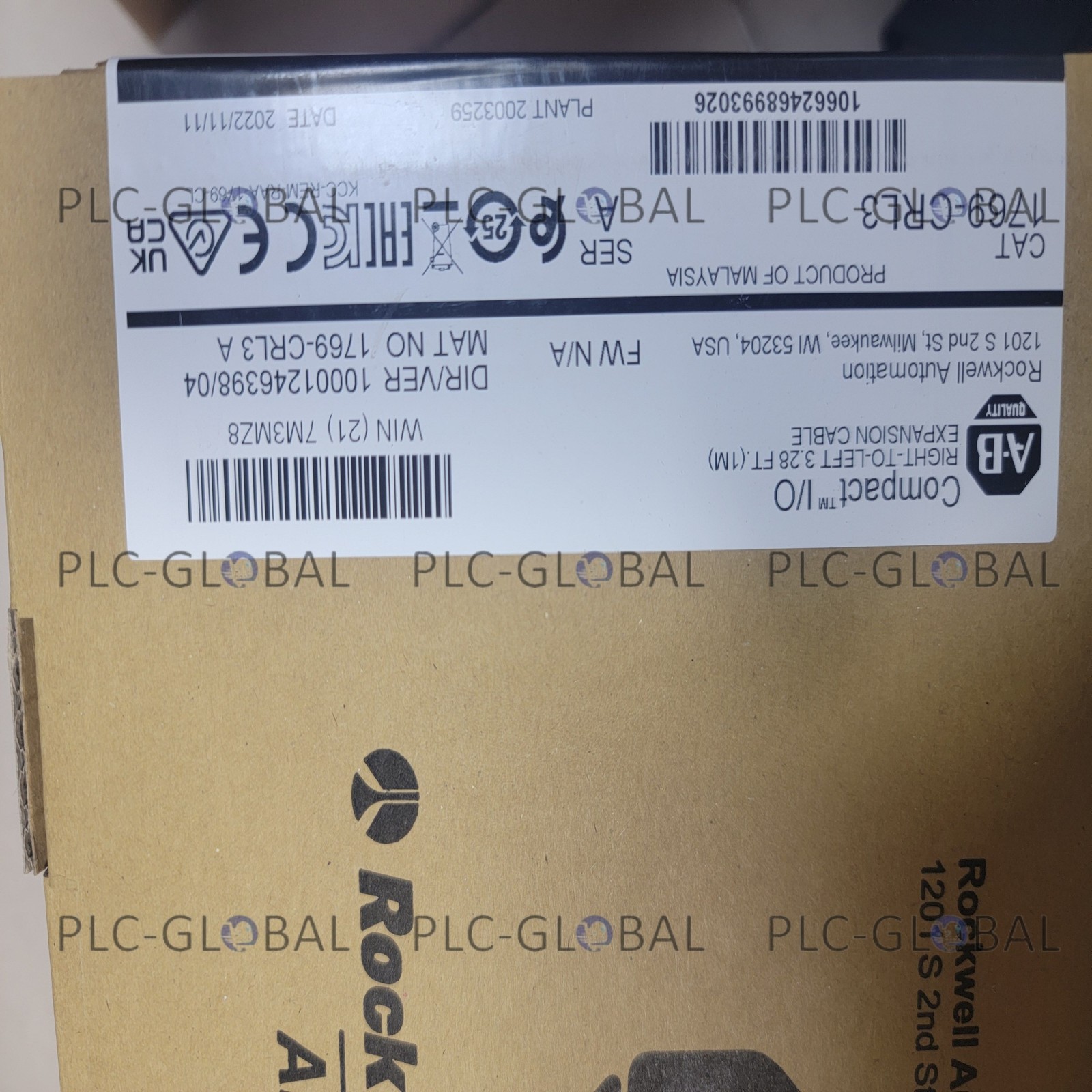 1PC Brand New Allen-Bradley 1769-CRL3 1 Year Warranty US Stock Fast Shipping