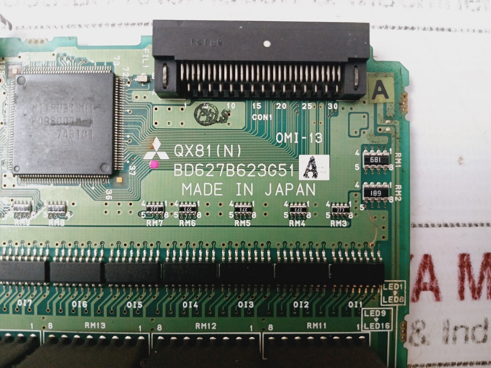 Mitsubishi Electric QX81 (N) Q Series Input Process PLC Circuit Board