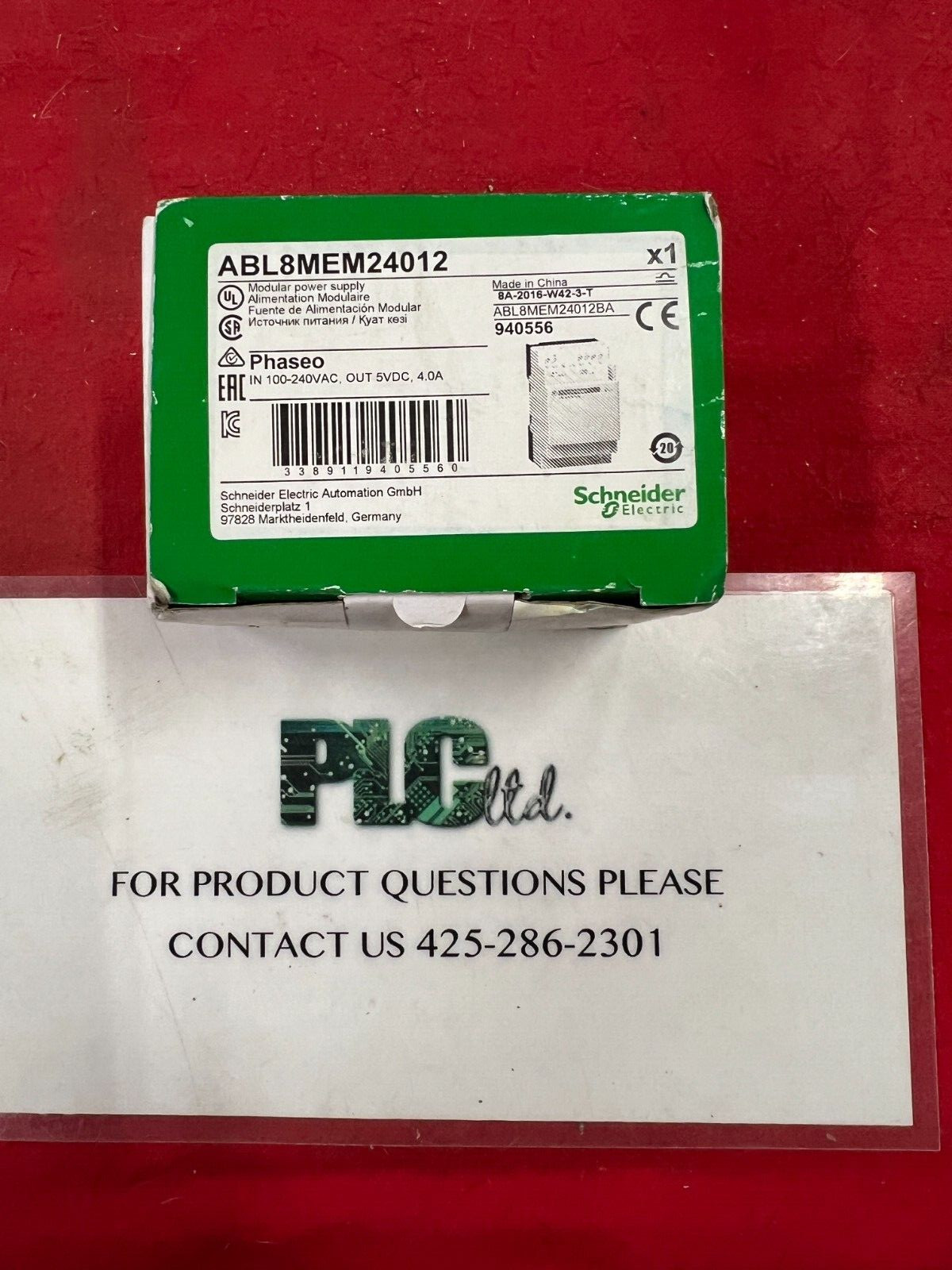 NEW Schneider Electric Telemecanique ABL8MEM24012 Power Supply 24 VDC 1.2 Amp