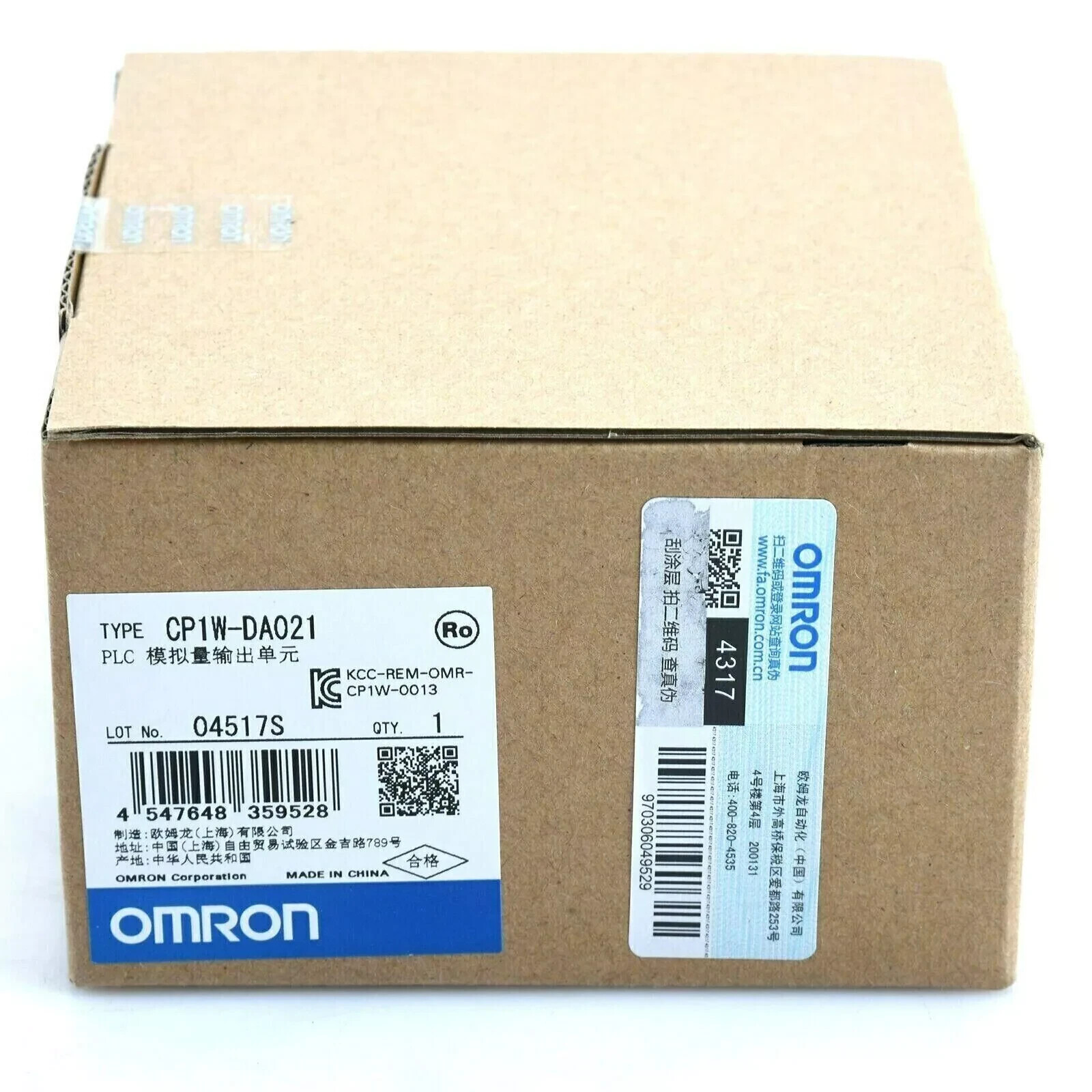 Genuine Omron CP1W-DA021 PLC Module CP1W-DA021 New In Box CP1W-DA021