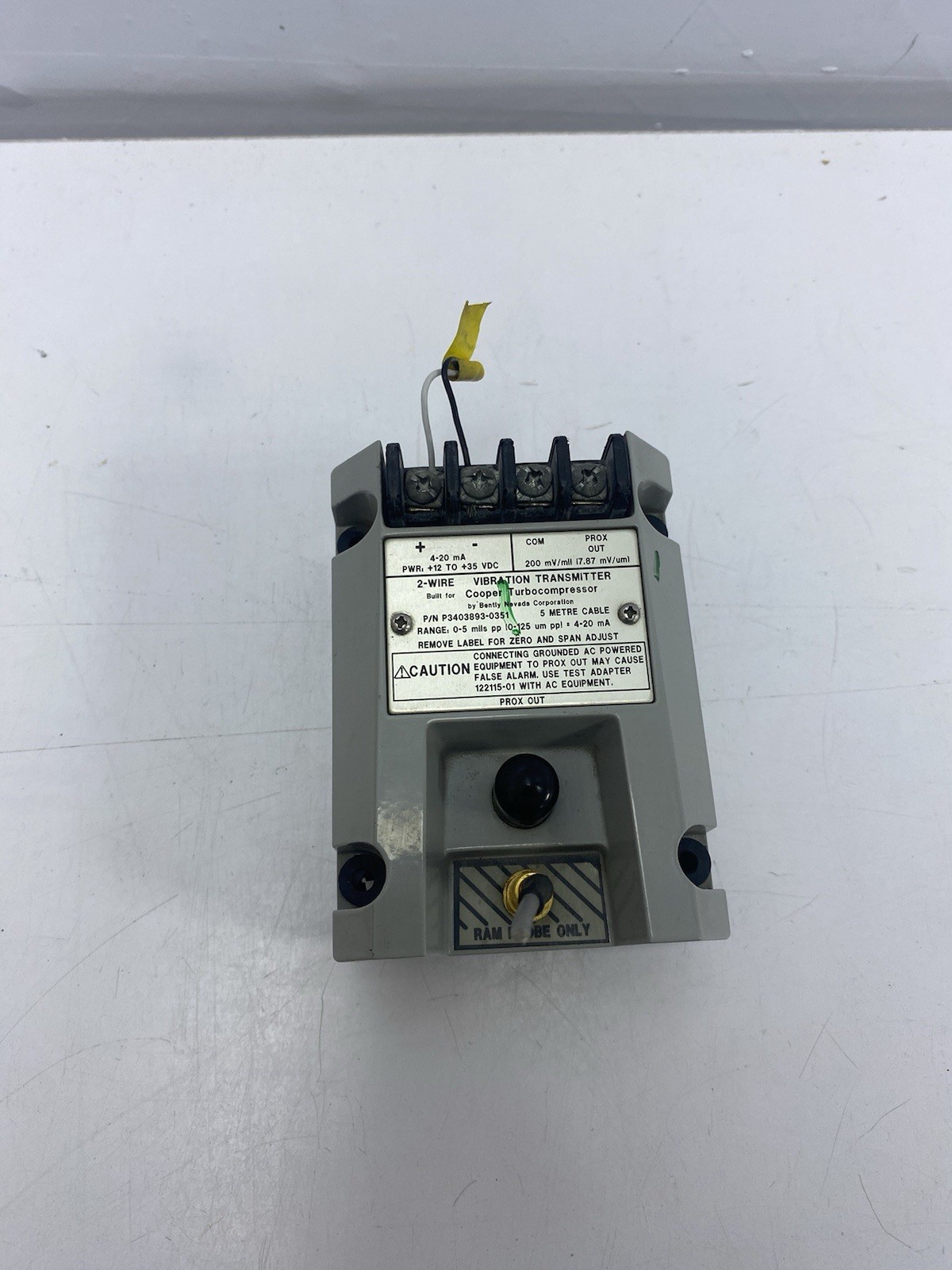 Cooper Turbocompressor 2-wire Vibration Transmitter P3403893-0351