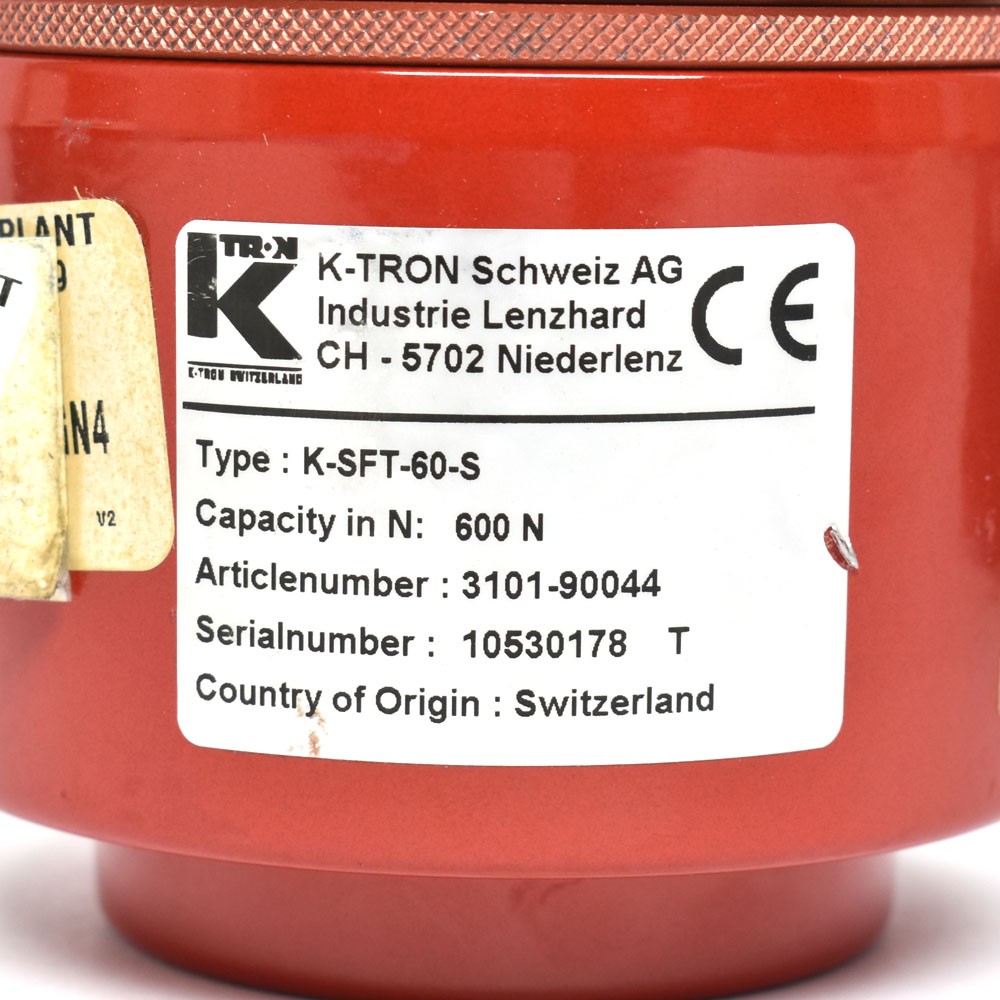 K-Tron K-SFT-60-S Load Cell Smart Force Transducer 600 N 1:8,000,000 3101-90044